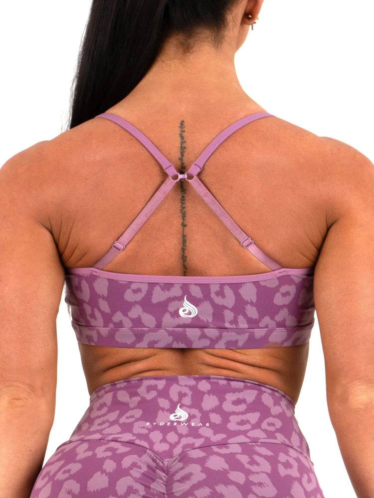 Leopard Purple Ryderwear Women Sports Bra Animal Women's Sports Bra | AU2560MA