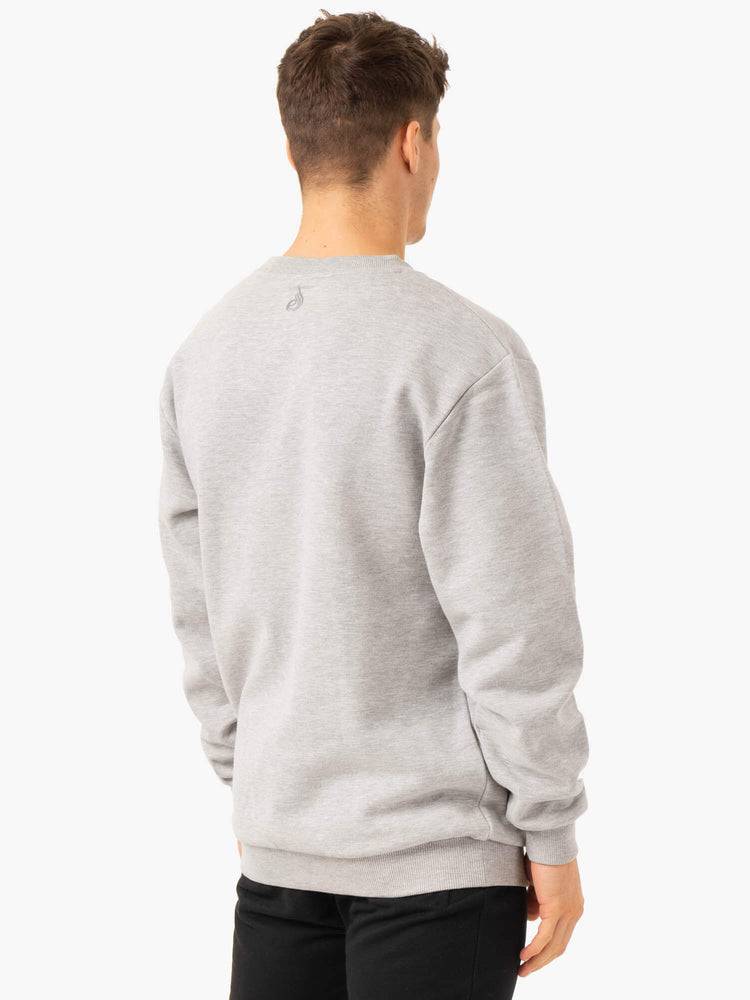 Light Grey Marl Ryderwear Men Sweaters Pursuit Pullover Men's Sweaters | AU1328TV