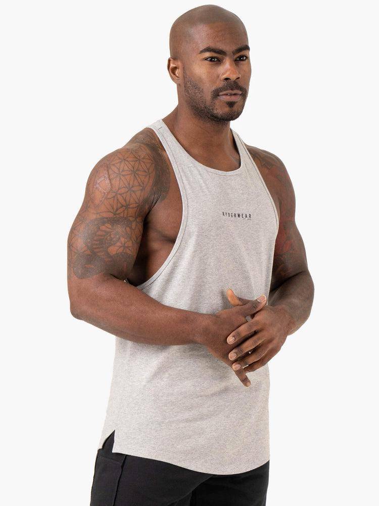 Light Grey Marl Ryderwear Men Tanks Pursuit Baller Tank Men's Tanks | AU1164VD