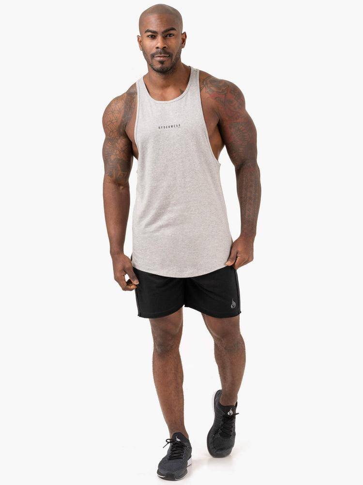 Light Grey Marl Ryderwear Men Tanks Pursuit Baller Tank Men's Tanks | AU1164VD