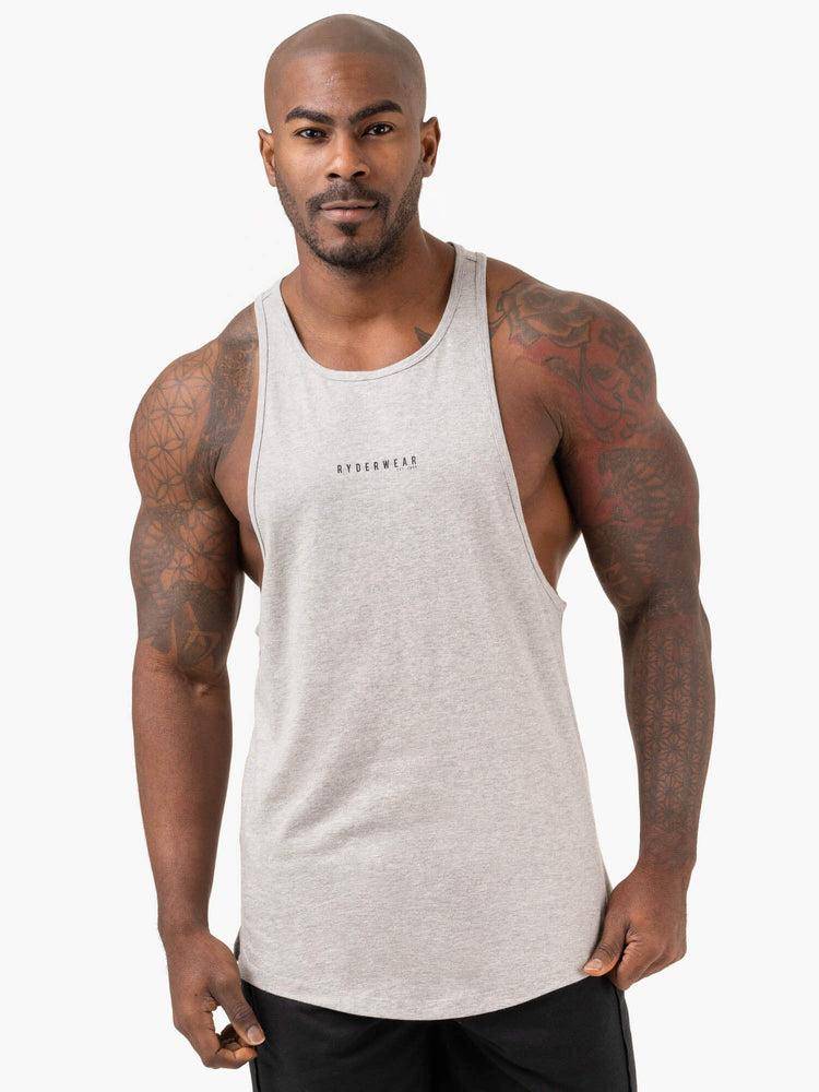 Light Grey Marl Ryderwear Men Tanks Pursuit Baller Tank Men\'s Tanks | AU1164VD