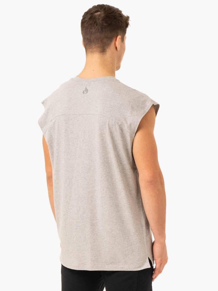 Light Grey Marl Ryderwear Men Tanks Pursuit Wide Cut Tank Men's Tanks | AU1167MA