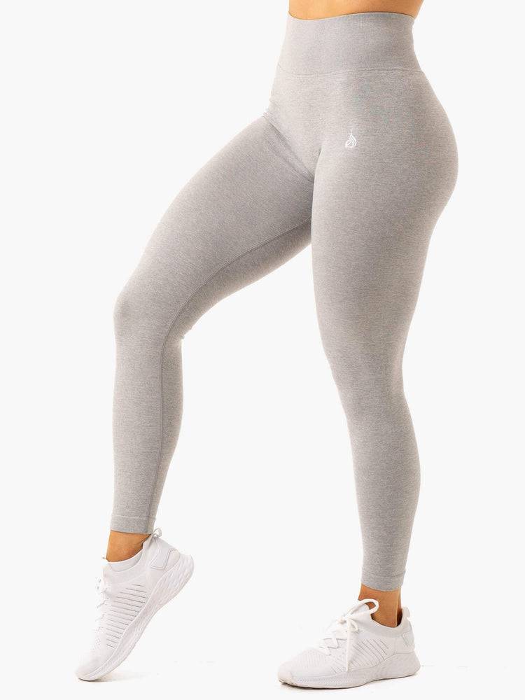 Light Grey Marl Ryderwear Women Leggings Essential Seamless Women's Leggings | AU1769RW