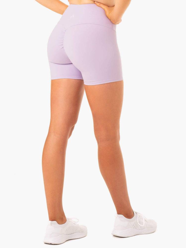 Lilac Ryderwear Women Shorts Staples Scrunch Bum Mid Length Women's Shorts | AU1978TV