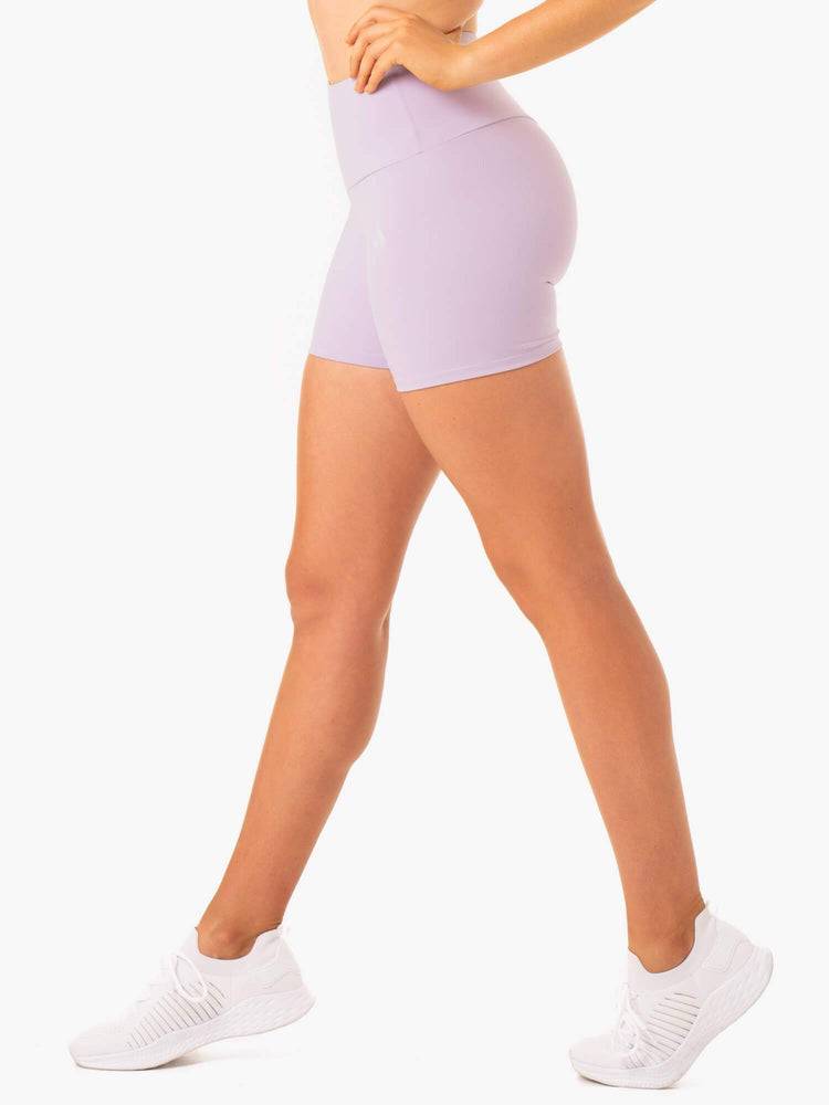 Lilac Ryderwear Women Shorts Staples Scrunch Bum Mid Length Women's Shorts | AU1978TV