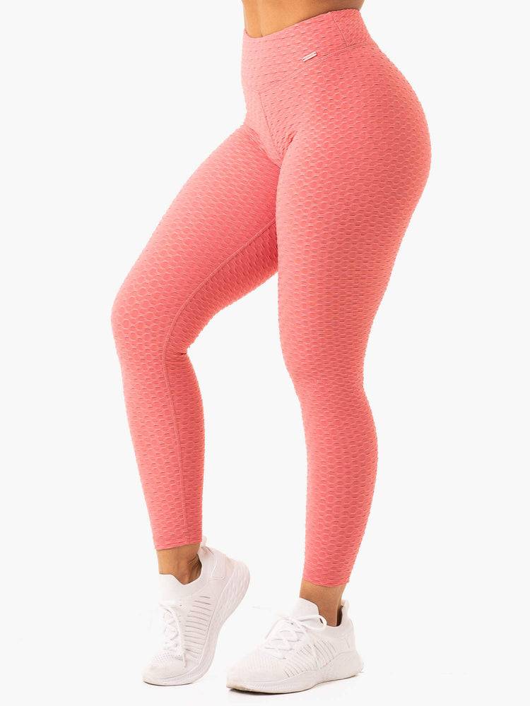 Lipstick Pink Ryderwear Women Leggings Optic Scrunch Bum Women's Leggings | AU1776AP