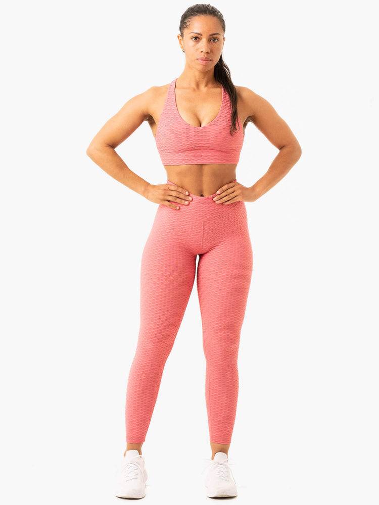 Lipstick Pink Ryderwear Women Leggings Optic Scrunch Bum Women's Leggings | AU1776AP