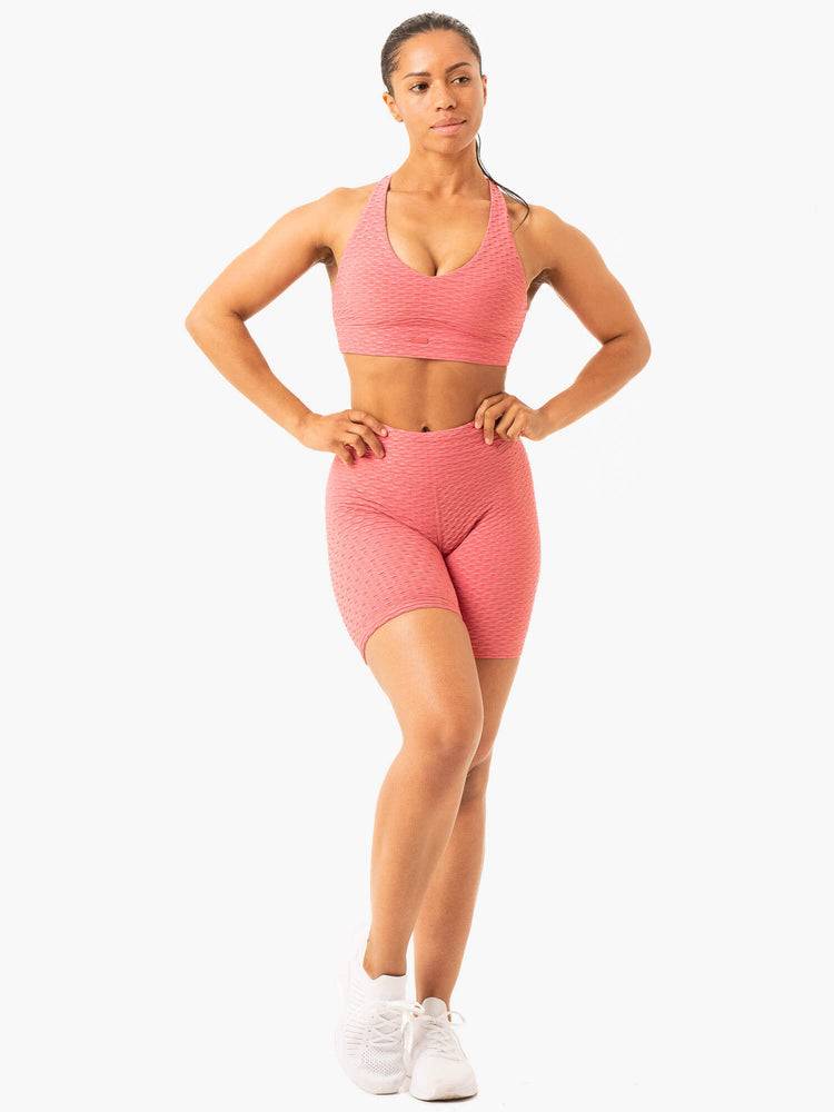 Lipstick Pink Ryderwear Women Shorts Optic Scrunch Bum Women's Shorts | AU2064DN