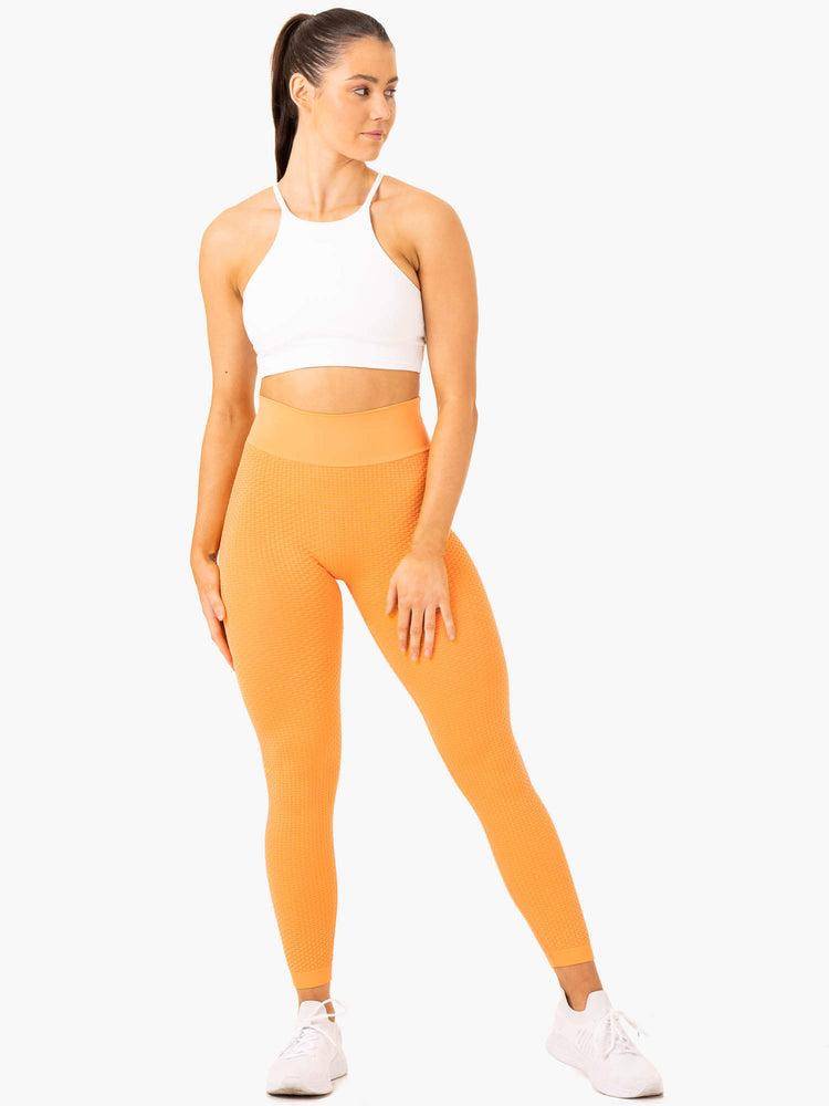 Mango Ryderwear Women Leggings Honeycomb Scrunch Seamless Women's Leggings | AU1798UT