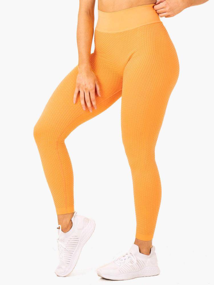 Mango Ryderwear Women Leggings Honeycomb Scrunch Seamless Women's Leggings | AU1798UT