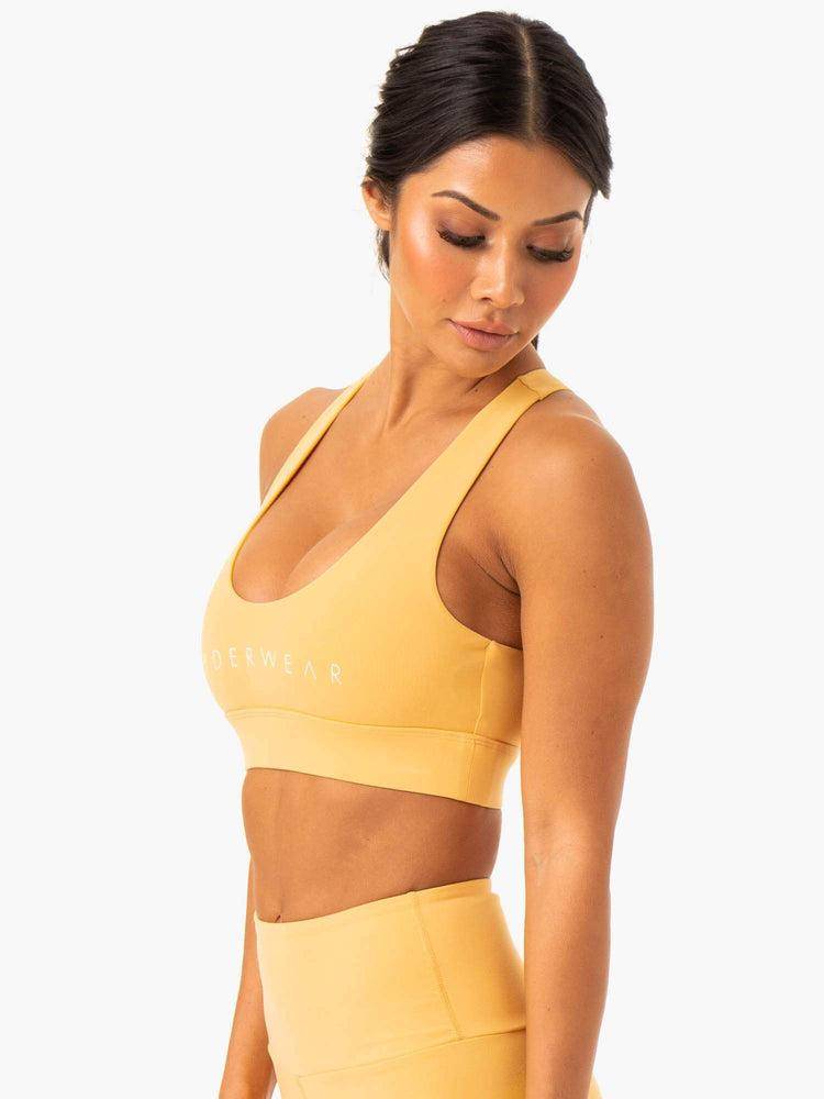 Mango Ryderwear Women Sports Bra Staples Cross Over Women's Sports Bra | AU2413JJ