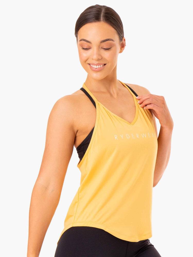 Mango Ryderwear Women Tanks Staples Slinky T-Back Women's Tanks | AU2952GL