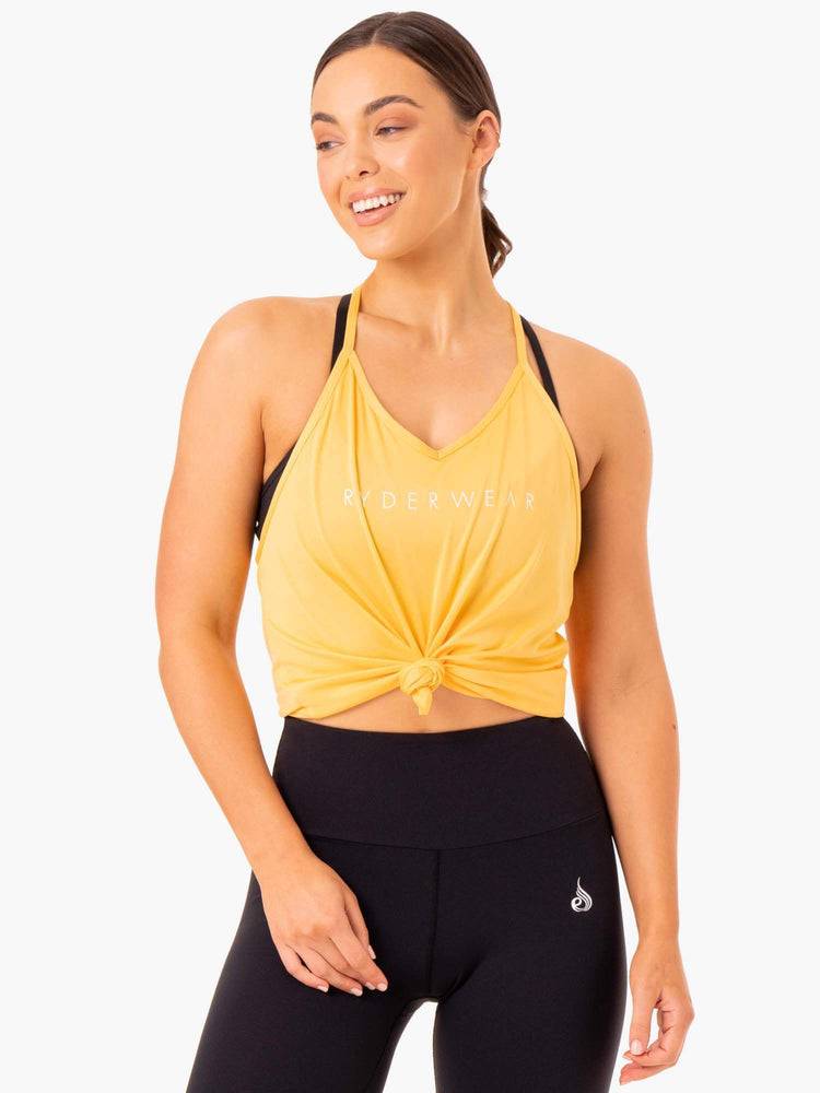 Mango Ryderwear Women Tanks Staples Slinky T-Back Women's Tanks | AU2952GL