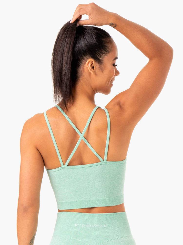 Mint Marl Ryderwear Women Sports Bra Sculpt Seamless Tank Women's Sports Bra | AU2323EX