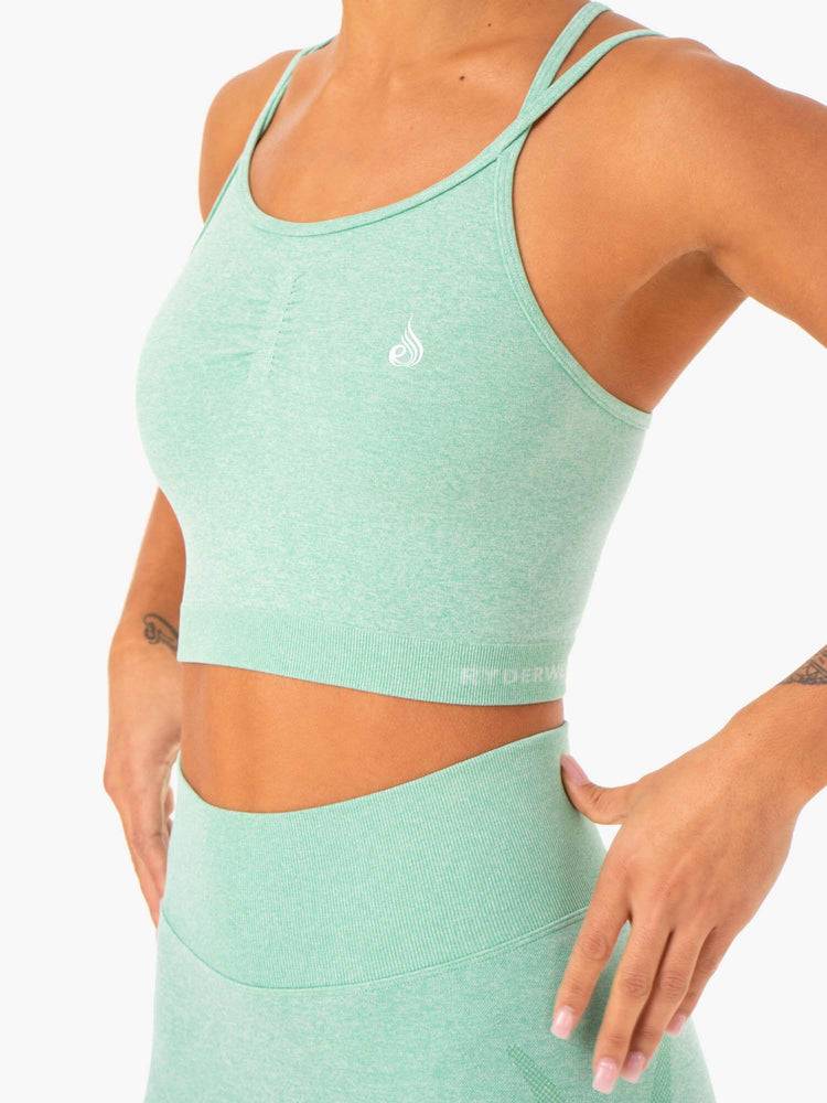 Mint Marl Ryderwear Women Sports Bra Sculpt Seamless Tank Women's Sports Bra | AU2323EX