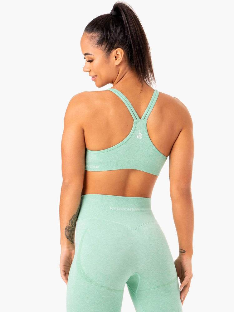 Mint Marl Ryderwear Women Sports Bra Sculpt Seamless Women's Sports Bra | AU2350WY