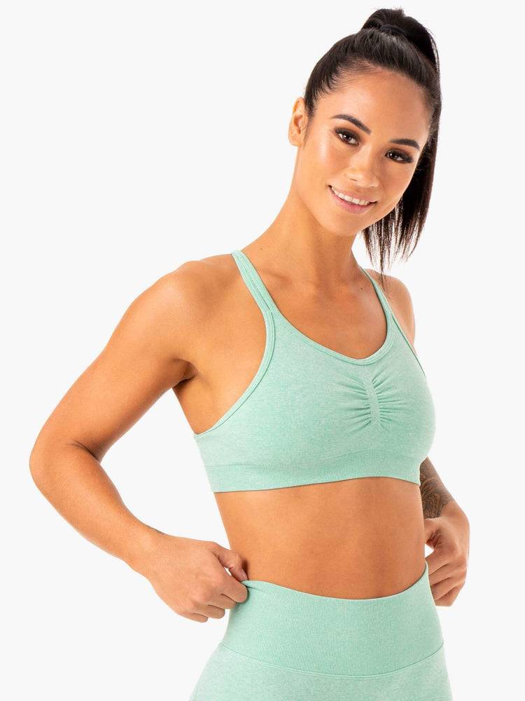 Mint Marl Ryderwear Women Sports Bra Sculpt Seamless Women\'s Sports Bra | AU2350WY