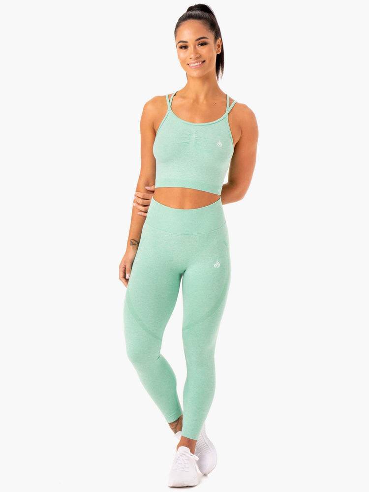 Mint Marl Ryderwear Women Tanks Sculpt Seamless Women's Tanks | AU2933IS