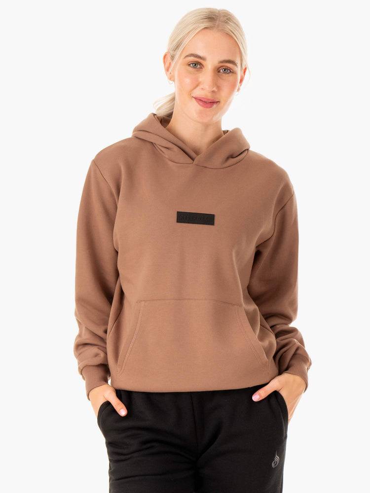 Mocha Ryderwear Men Hoodie Unisex Pullover Men's Hoodie | AU1492DN