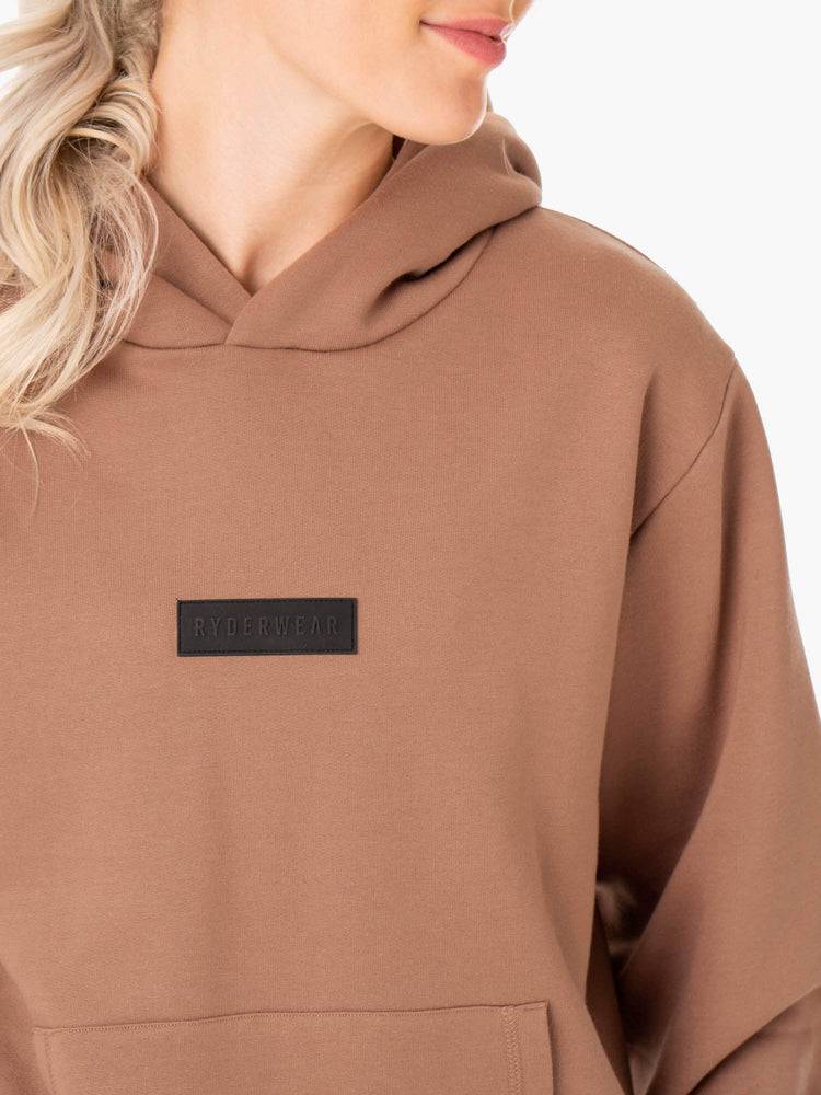 Mocha Ryderwear Women Hoodie Unisex Pullover Women's Hoodie | AU1654LH