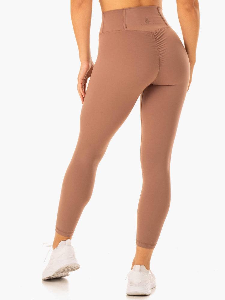 Mocha Ryderwear Women Leggings Form Scrunch Bum Women's Leggings | AU1799IS