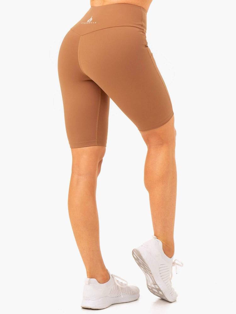 Mocha Ryderwear Women Shorts Action Bike Women's Shorts | AU2079WY