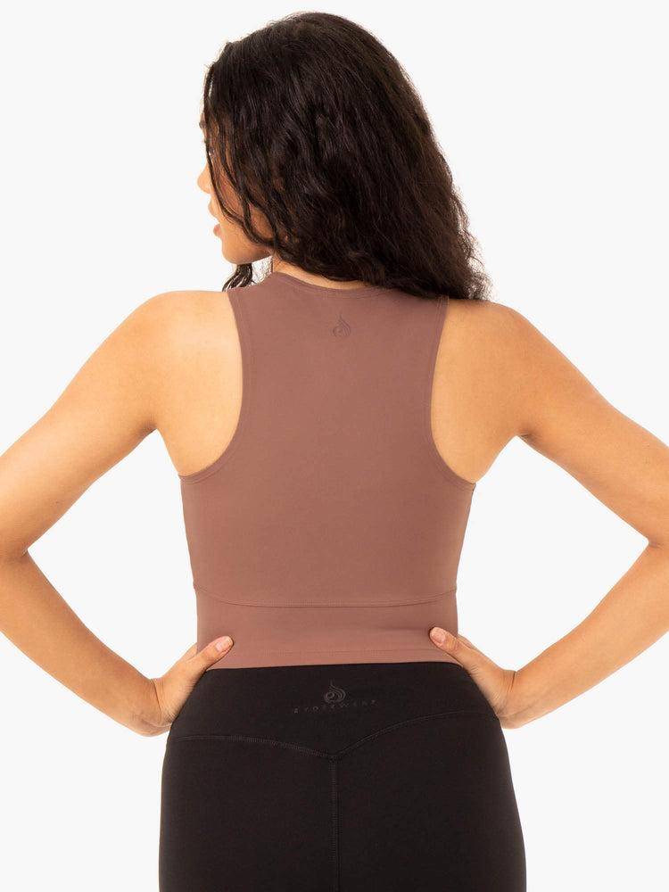 Mocha Ryderwear Women Tanks NKD Refine Women's Tanks | AU2940QZ