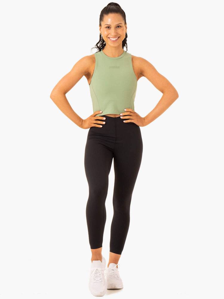 Moss Green Ryderwear Women Tanks Highlight Compression Women's Tanks | AU2835HK