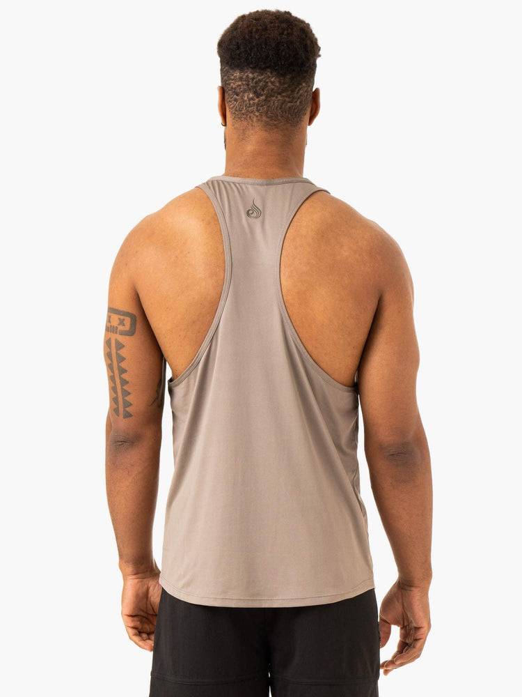 Mushroom Ryderwear Men Gym Stringers Overdrive Stringer T-Back Men's Gym Stringers | AU1534EX