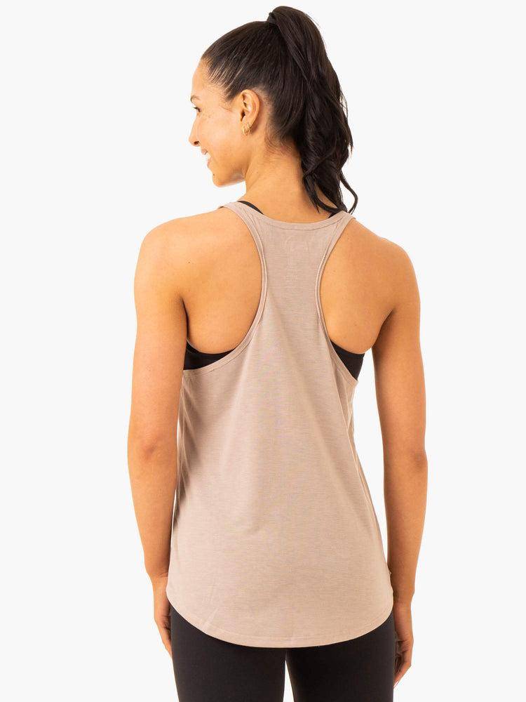 Mushroom Ryderwear Women Tanks Elevate Singlet Women's Tanks | AU2812DN