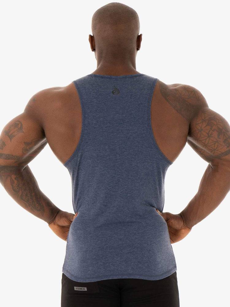 Navy Marl Ryderwear Men Tanks Focus Baller Tank Men's Tanks | AU1105HK