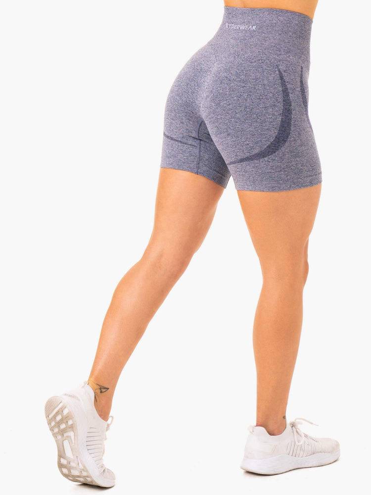 Navy Marl Ryderwear Women Shorts Sculpt Seamless Women's Shorts | AU2048VD