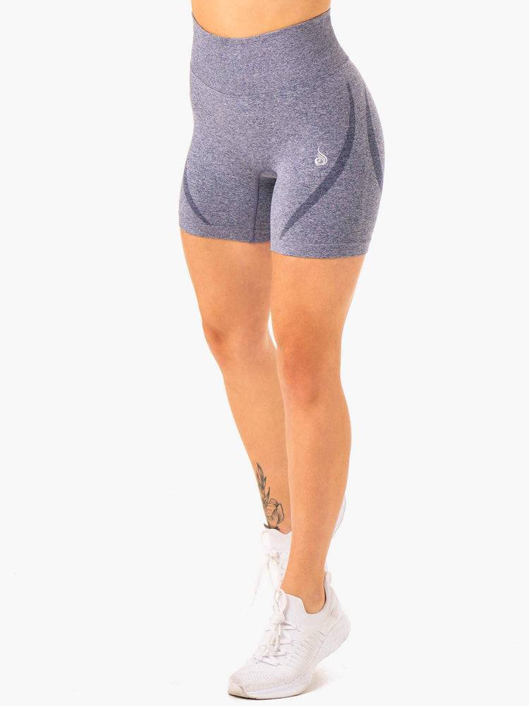 Navy Marl Ryderwear Women Shorts Sculpt Seamless Women\'s Shorts | AU2048VD