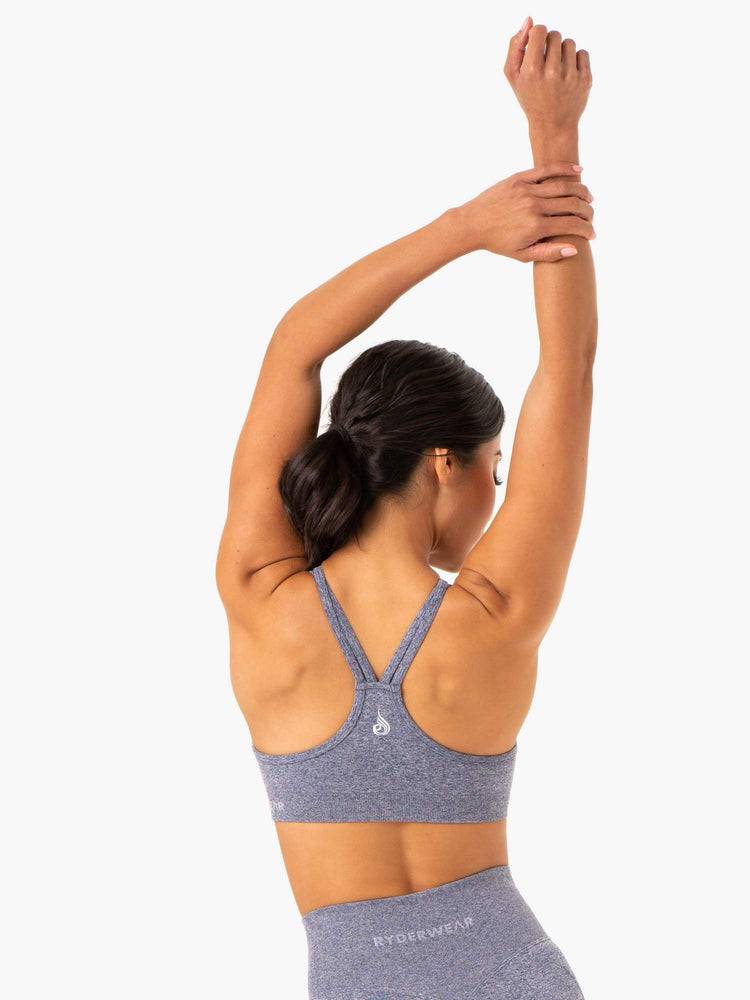 Navy Marl Ryderwear Women Sports Bra Sculpt Seamless Women's Sports Bra | AU2401EX