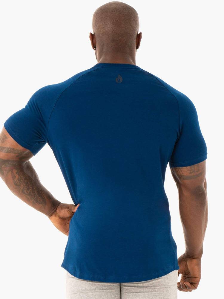 Navy Ryderwear Men T Shirts Base Men's T Shirts | AU1200UT