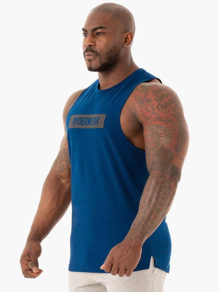 Navy Ryderwear Men Tanks Base Baller Tank Men's Tanks | AU1069YU