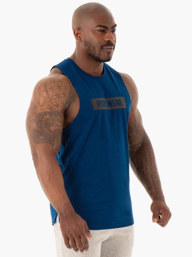 Navy Ryderwear Men Tanks Base Baller Tank Men's Tanks | AU1069YU