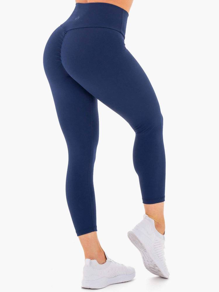 Navy Ryderwear Women Leggings Motion High Waisted 7/8 Scrunch Bum Women's Leggings | AU1752DN