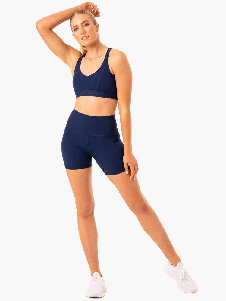 Navy Ryderwear Women Shorts NKD Align Women's Shorts | AU2186TV