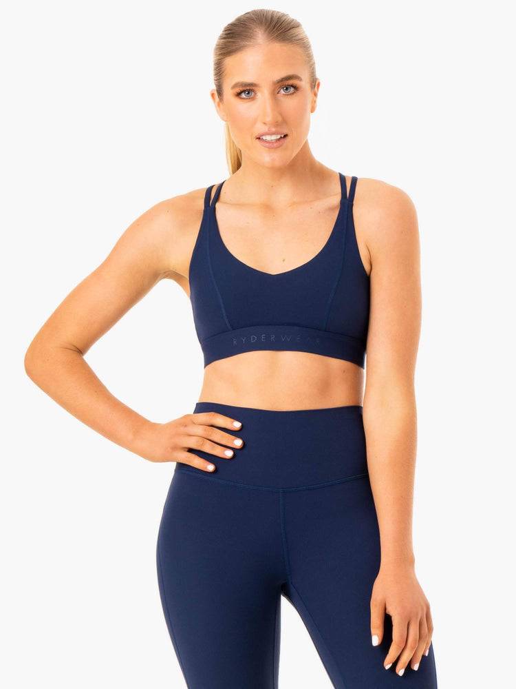 Navy Ryderwear Women Sports Bra NKD Align Women\'s Sports Bra | AU2486CE