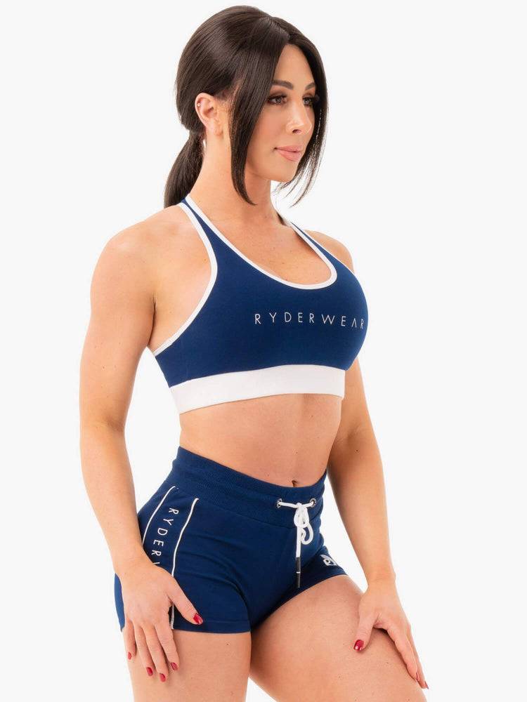 Navy Ryderwear Women Sports Bra Track Women's Sports Bra | AU2476YU