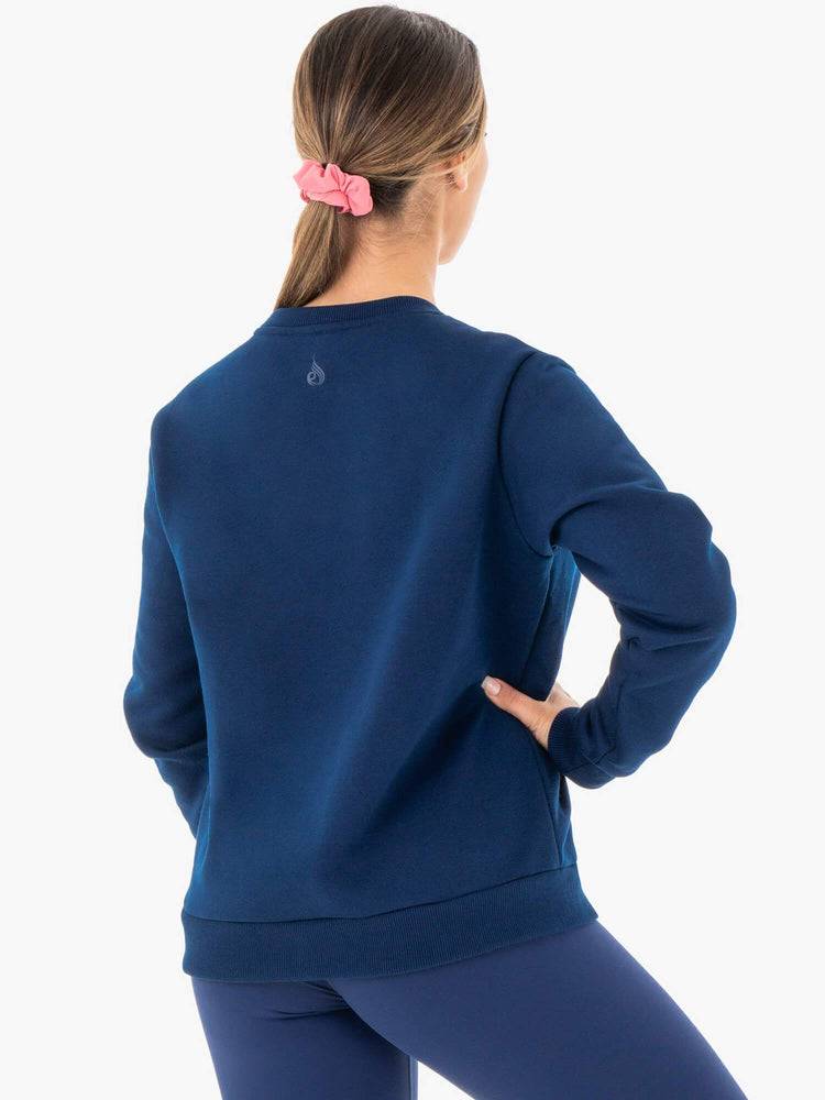 Navy Ryderwear Women Sweaters Motion Oversized Women's Sweaters | AU2607TV