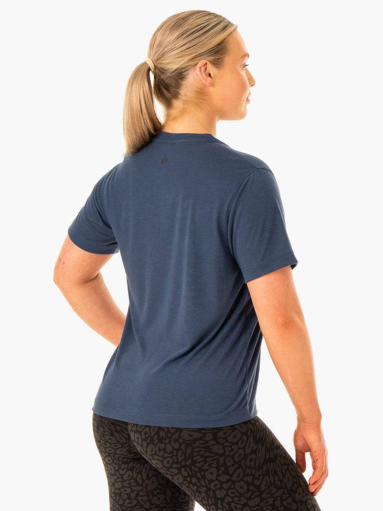 Navy Ryderwear Women T Shirts Rotation Women's T Shirts | AU2767FM