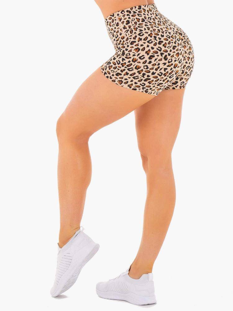 Nude Leopard Ryderwear Women Shorts Adapt High Waisted Scrunch Women's Shorts | AU2212TV