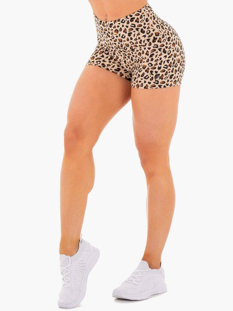 Nude Leopard Ryderwear Women Shorts Adapt High Waisted Scrunch Women\'s Shorts | AU2212TV