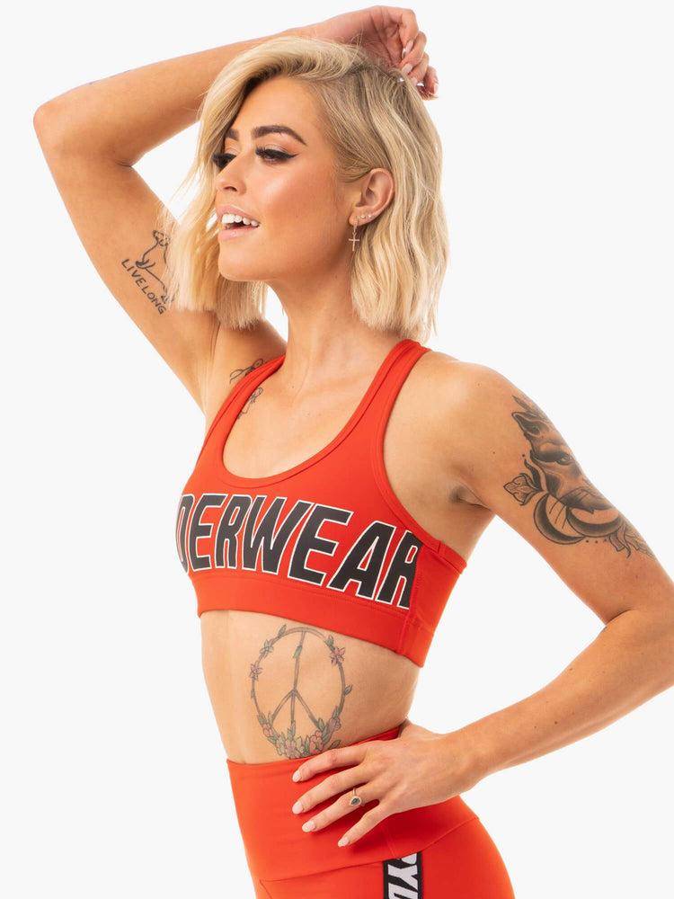 Orange Red Ryderwear Women Sports Bra Courtside Women's Sports Bra | AU2461XF