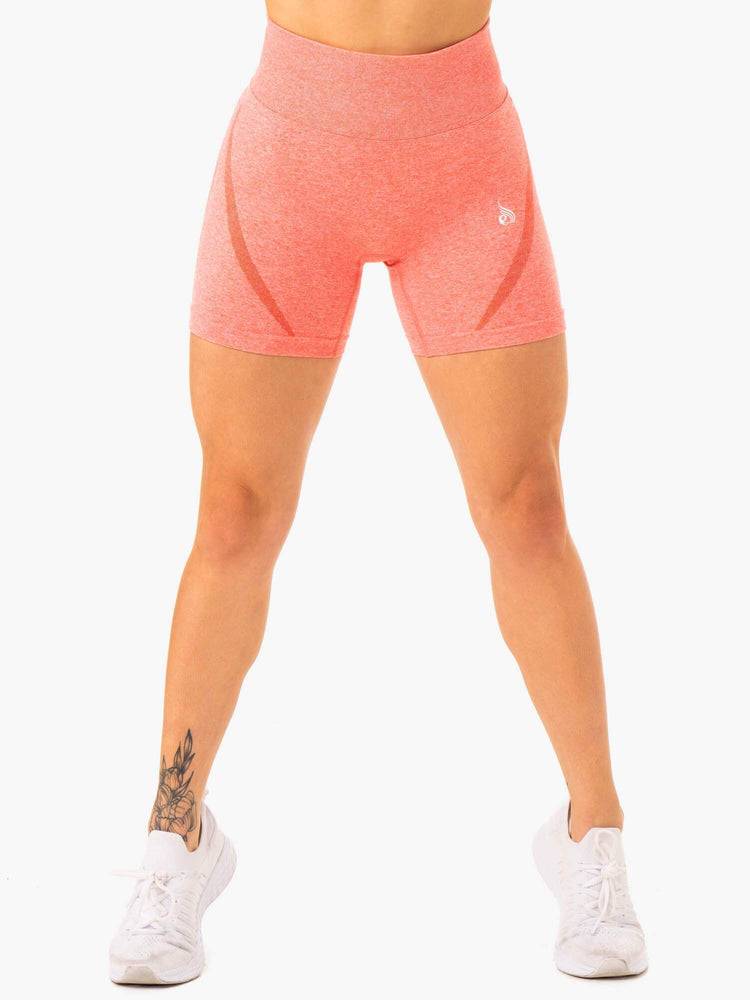 Peach Marl Ryderwear Women Shorts Sculpt Seamless Women's Shorts | AU1990JJ