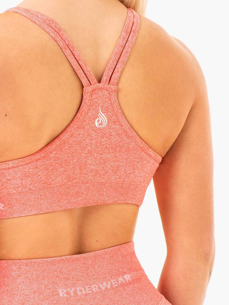 Peach Marl Ryderwear Women Sports Bra Sculpt Seamless Women's Sports Bra | AU2331XF