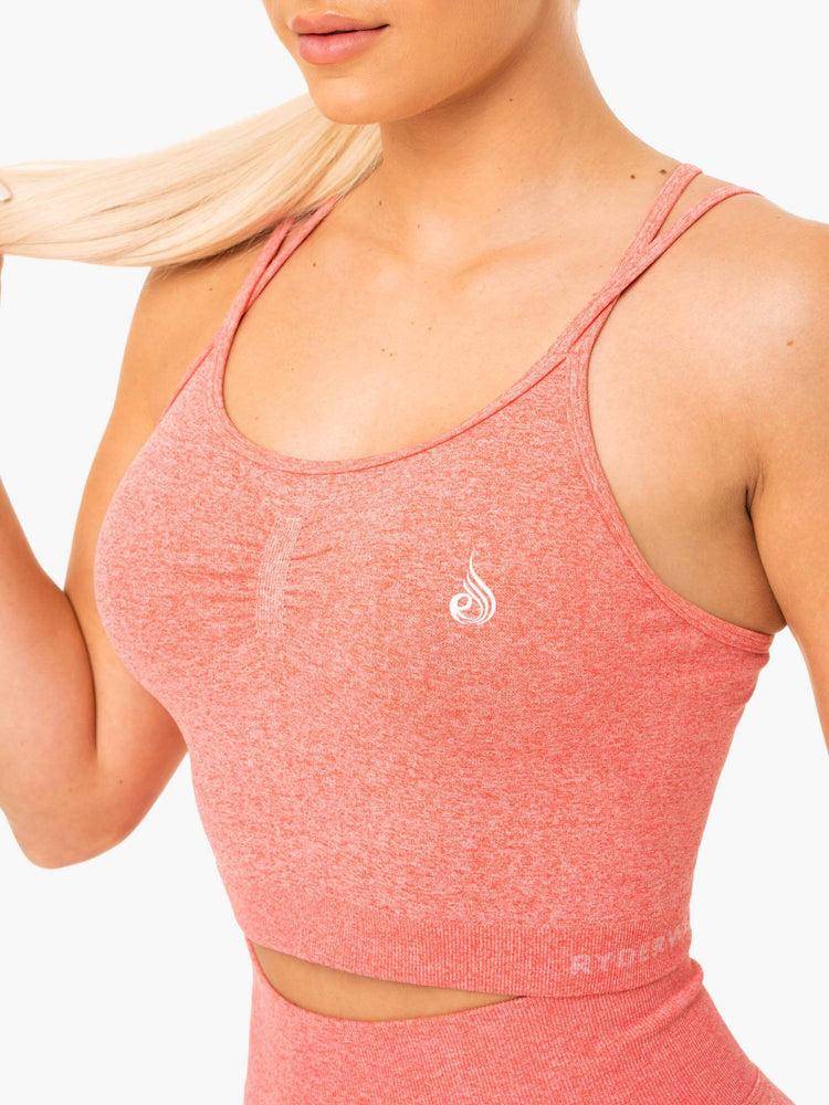 Peach Marl Ryderwear Women Tanks Sculpt Seamless Women's Tanks | AU2941MA