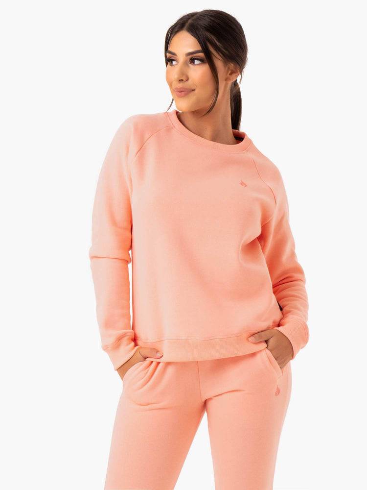 Peach Ryderwear Women Sweaters Adapt Boyfriend Women's Sweaters | AU2588BC